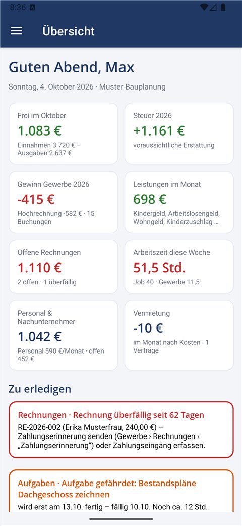Emmoke-App auf einem Android-Handy