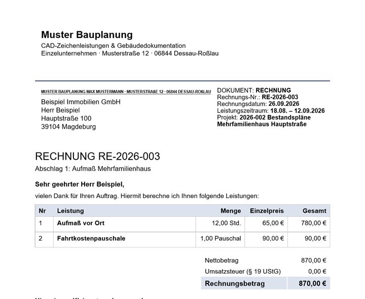 Beispiel-Rechnung als PDF